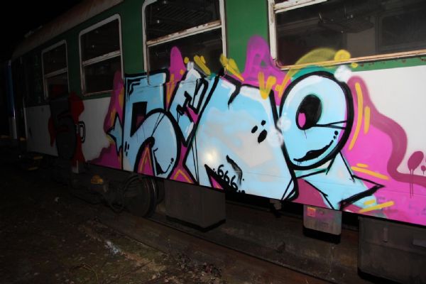 V Žihli vandal posprejoval odstavený vlak