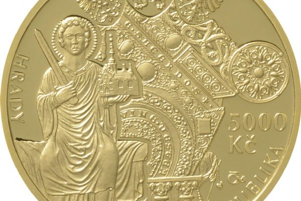 Relikviář a hrad Bečov se stal motivem zlaté investiční mince