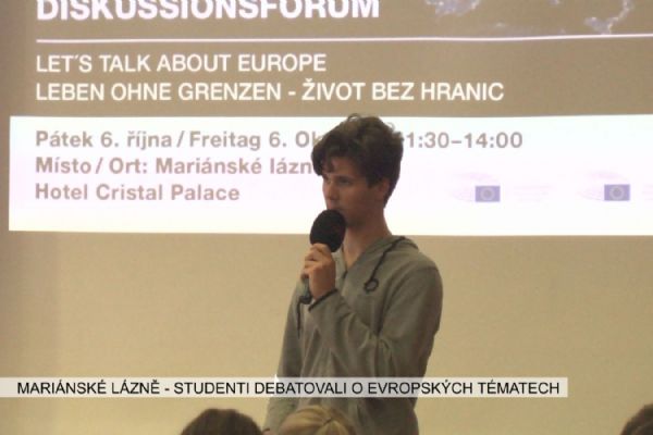 Mariánské Lázně: Studenti debatovali o evropských tématech (TV Západ)