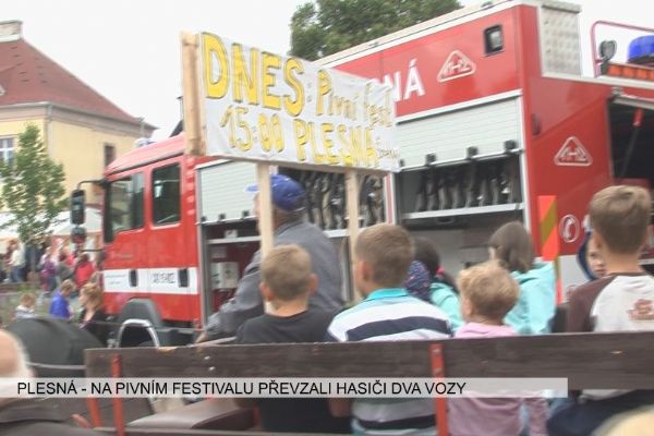 Plesná: Na pivním festivalu převzali hasiči dva vozy (TV Západ)