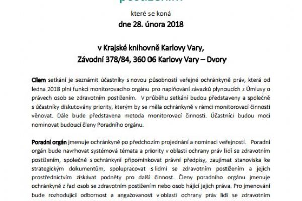 Karlovy Vary: Setkání s lidmi se zdravotním postižením