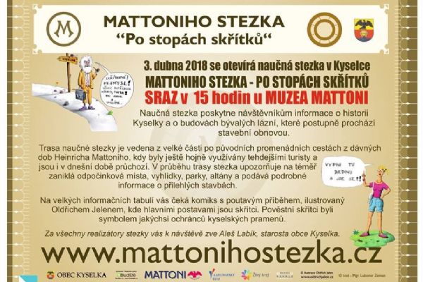 Kyselka: V úterý bude otevřena Mattoniho stezka – Po stopách skřítků