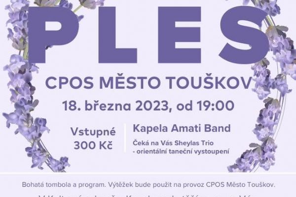 CPOS Město Touškov letos po covidové pauze uspořádá již devátý ples, moderovat jej bude Jiří Václavek ze Studia ČT24
