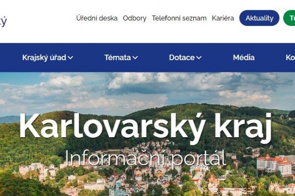 Karlovarský  kraj: Dnes byl spuštěn nový krajský web