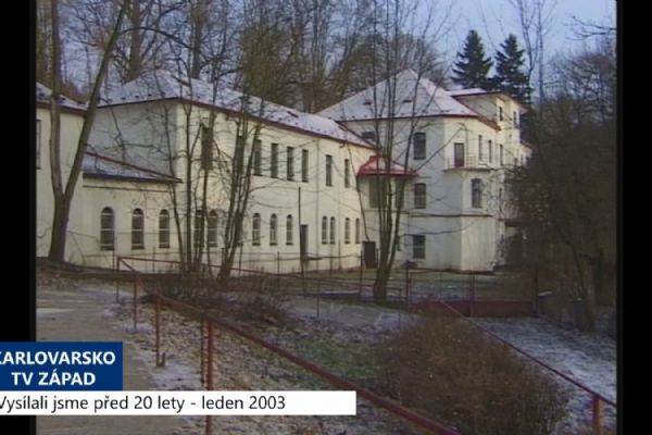 2003 – Cheb: Bývalý internát v Koželužské se přestaví na byty (TV Západ)