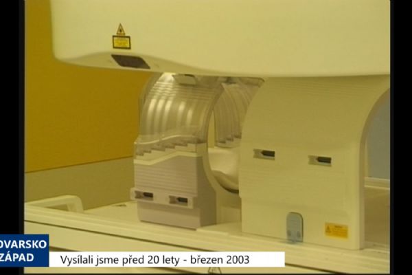 2003 – Sokolov: Magnetická rezonance jde do ostrého provozu (TV Západ)