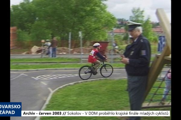 2003 – Sokolov: V DDM proběhlo krajské finále mladých cyklistů (TV Západ)
