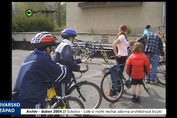 2004 – Sokolov: Lidé si mohli nechat zdarma prohlédnout bicykl (TV Západ)