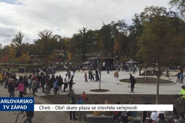 Cheb: Obří skate plaza se otevřela veřejnosti (TV Západ)