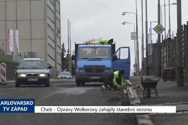 Cheb: Opravy Wolkerovy zahájily stavební sezónu (TV Západ)