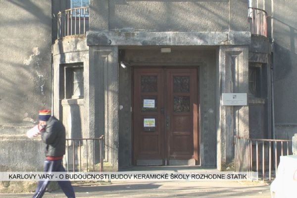 Karlovy Vary: O budoucnosti budov keramické školy rozhodne statik (TV Západ)
