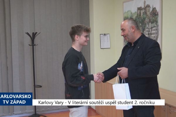 Karlovy Vary: V literární soutěži uspěl student 2. ročníku (TV Západ)