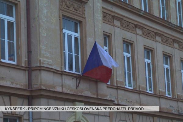 Kynšperk: Připomínce vzniku Československa předcházel průvod (TV Západ)