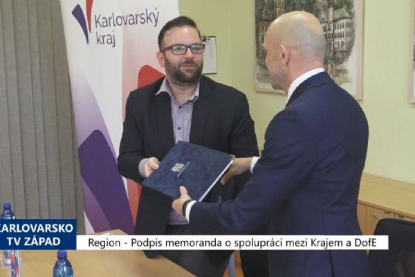Region: Podpis memoranda o spolupráci mezi Krajem a DofE (TV Západ)