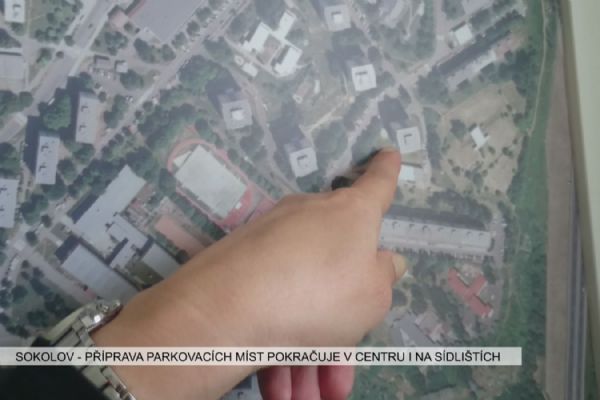 Sokolov: Příprava parkovacích míst pokračuje v centru i na sídlištích (TV Západ)