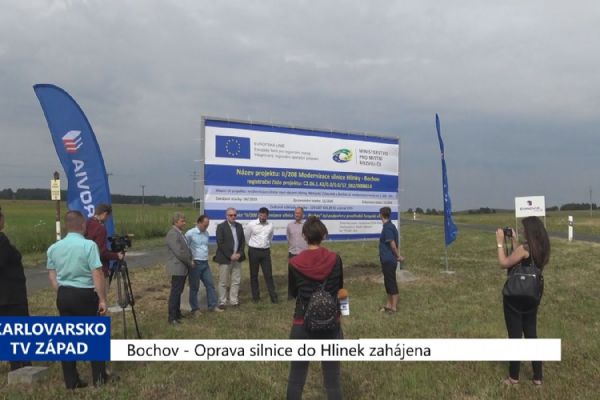 Bochov: Oprava silnice do Hlinek zahájena (TV Západ)