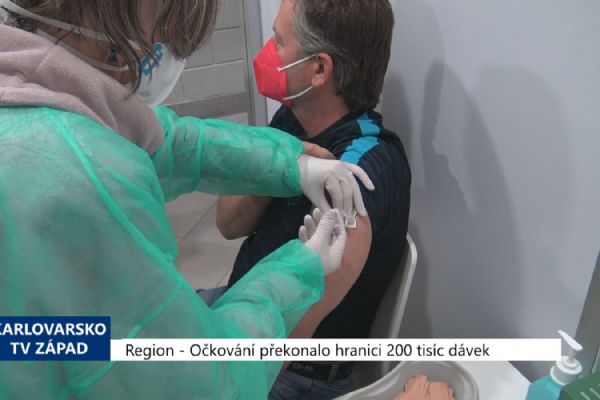 Region: Očkování překonalo hranici 200 tisíc dávek (TV Západ)	
