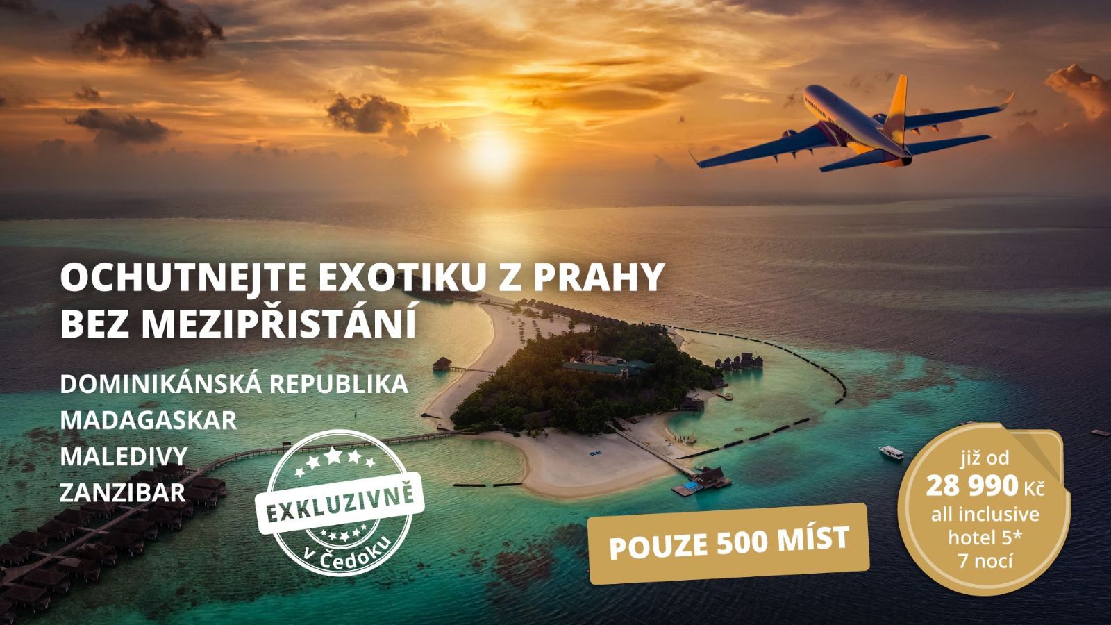 Cestovní kancelář Čedok nabídne přímé lety z Prahy do vzdálené exotiky