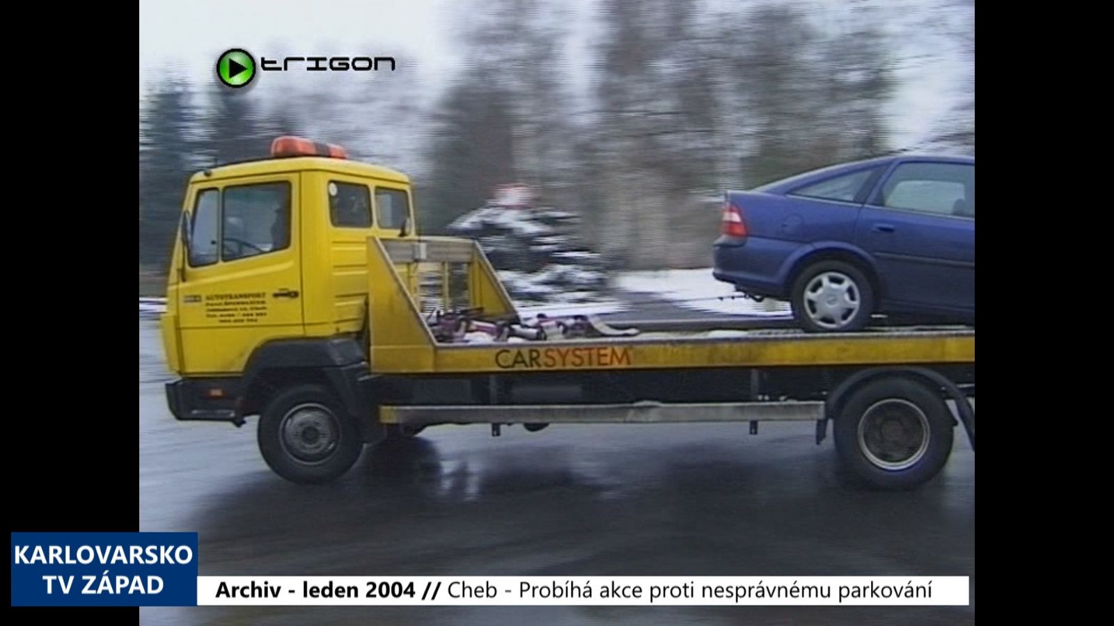 2004 – Cheb: Probíhá akce proti nesprávnému parkování (TV Západ)