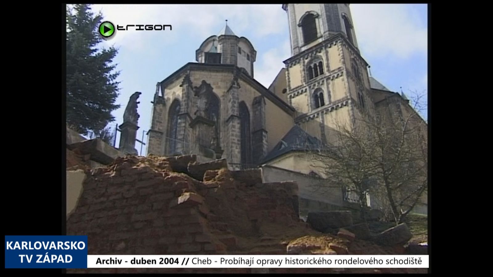 2004 – Cheb: Probíhají opravy historického rondelového schodiště (TV Západ)