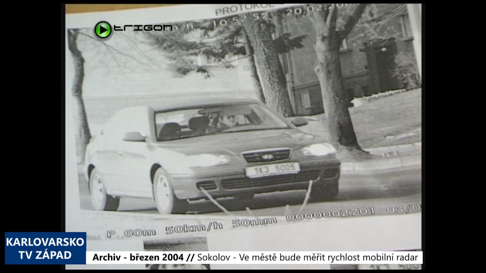 2004 – Sokolov: Ve městě bude měřit rychlost mobilní radar (TV Západ)