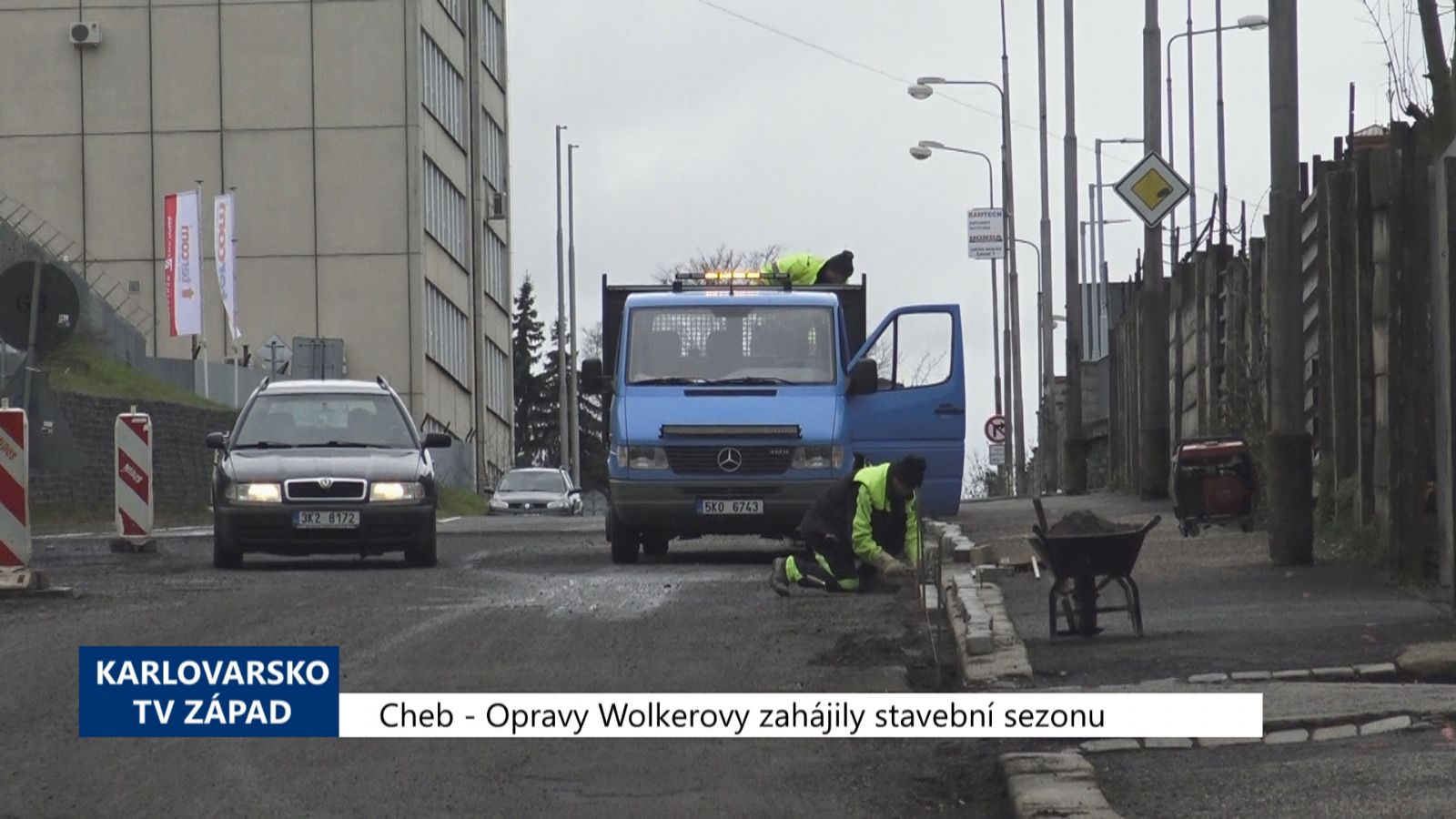 Cheb: Opravy Wolkerovy zahájily stavební sezónu (TV Západ)