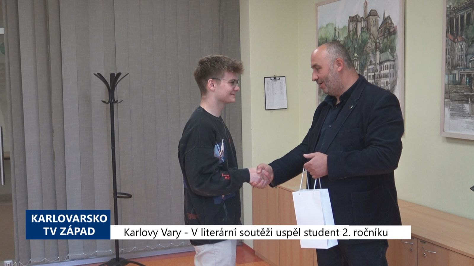 Karlovy Vary: V literární soutěži uspěl student 2. ročníku (TV Západ)