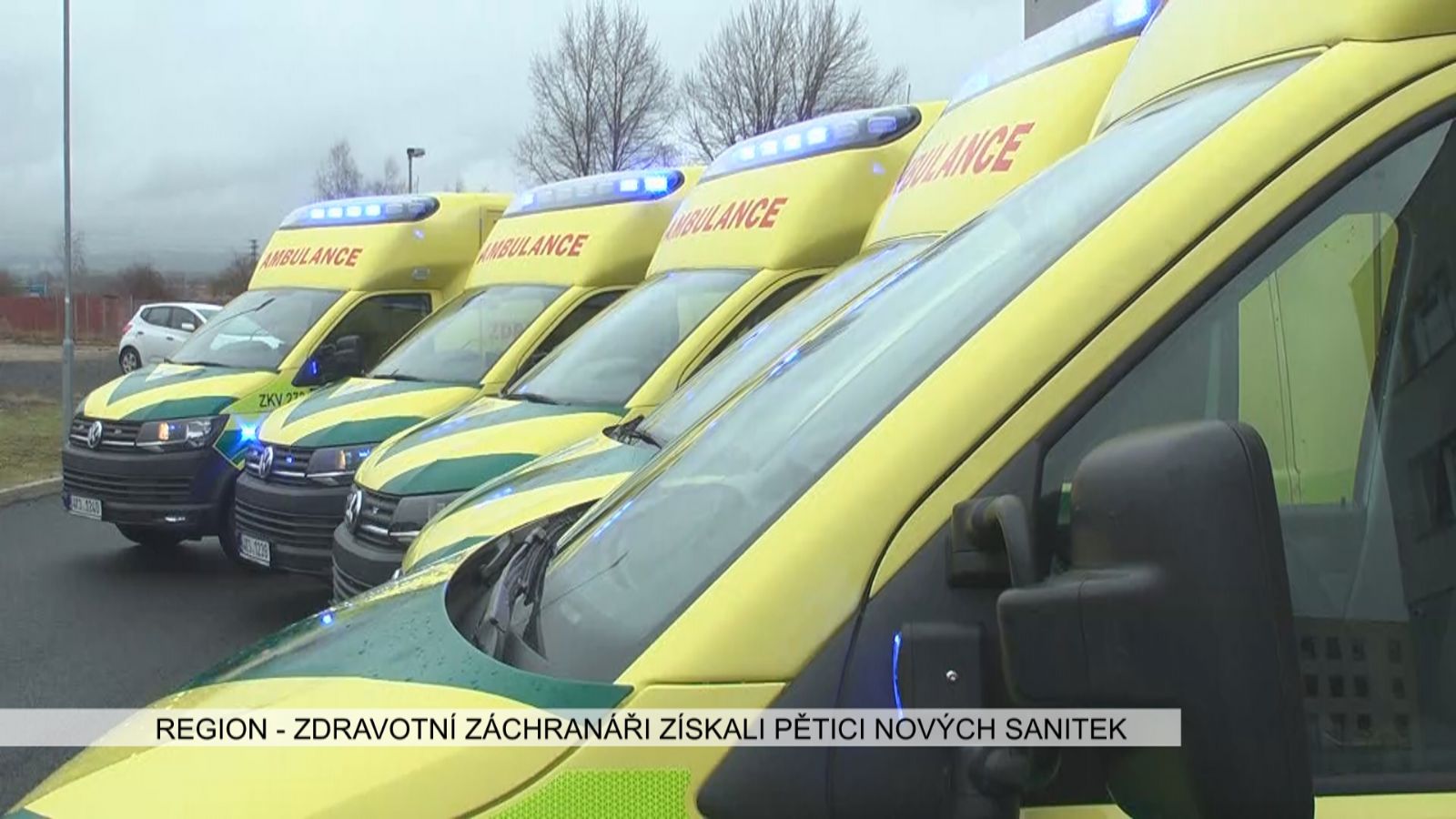 Region: Zdravotní záchranáři získali pětici nových sanitek za 15,2 milionu (TV Západ)