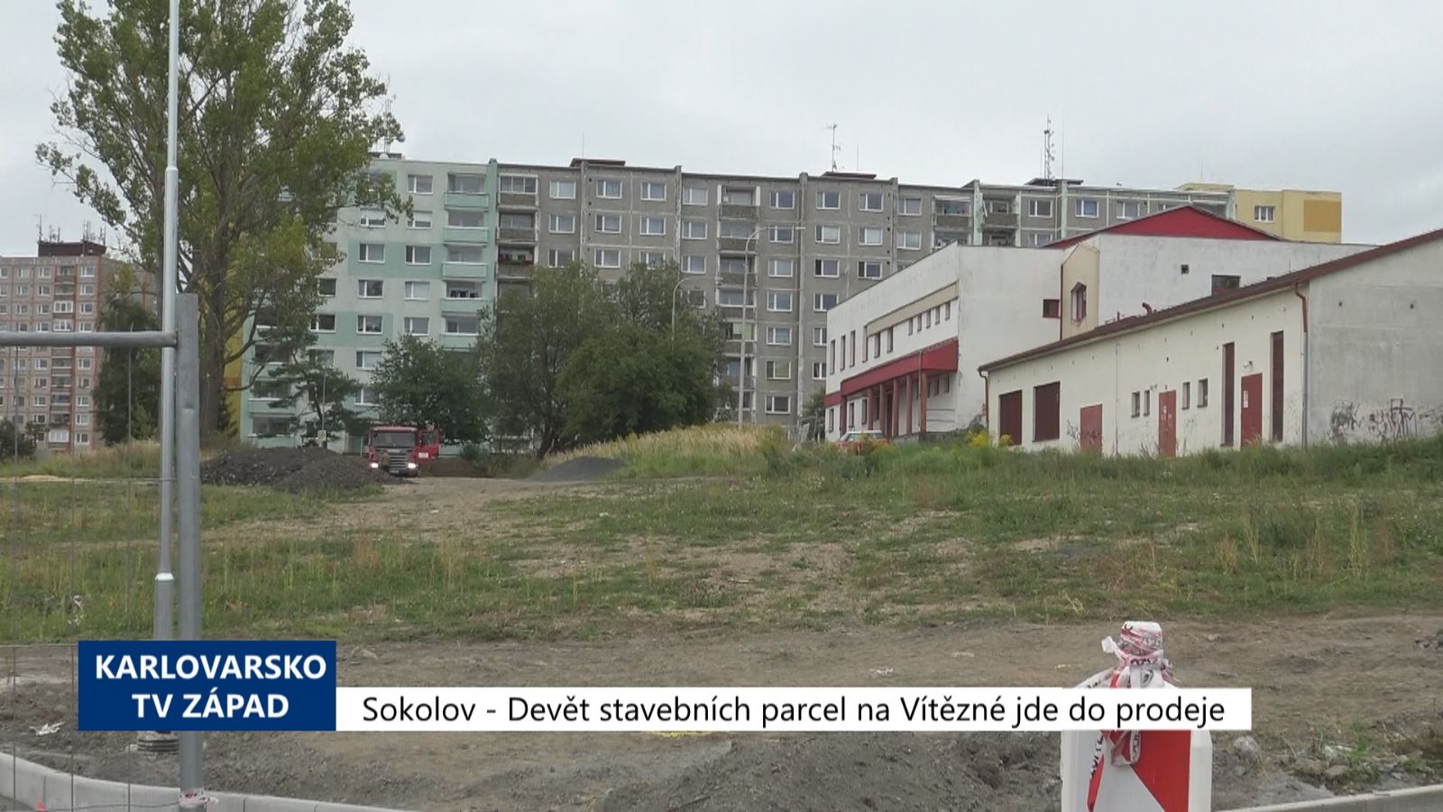 Sokolov: Devět stavebních parcel na Vítězné jde do prodeje (TV Západ)