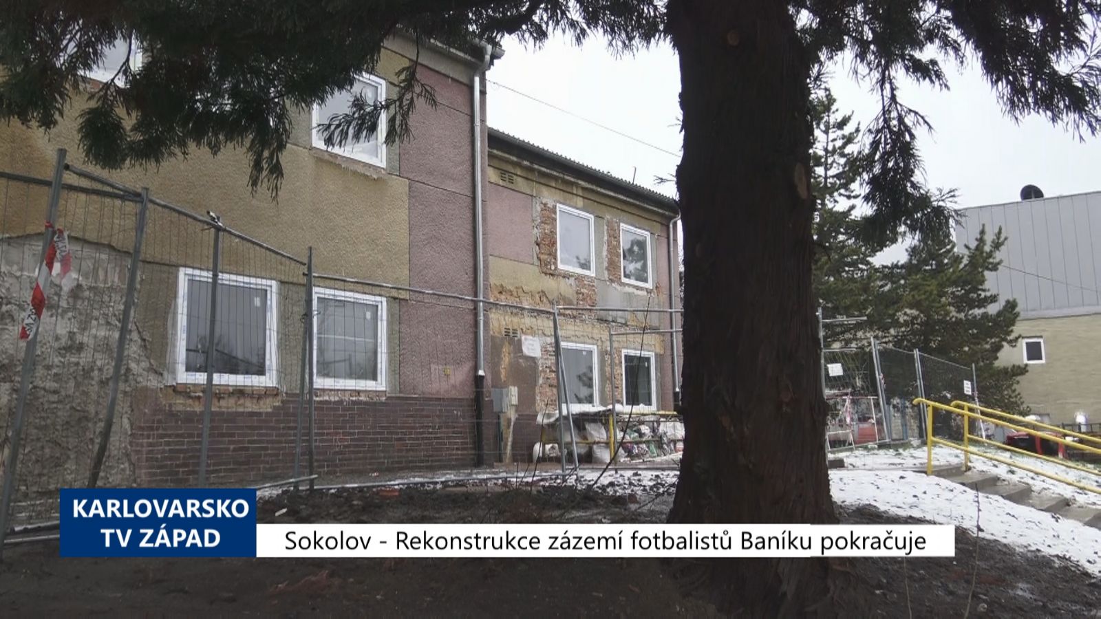 Sokolov: Rekonstrukce zázemí fotbalistů Baníku pokračuje (TV Západ)