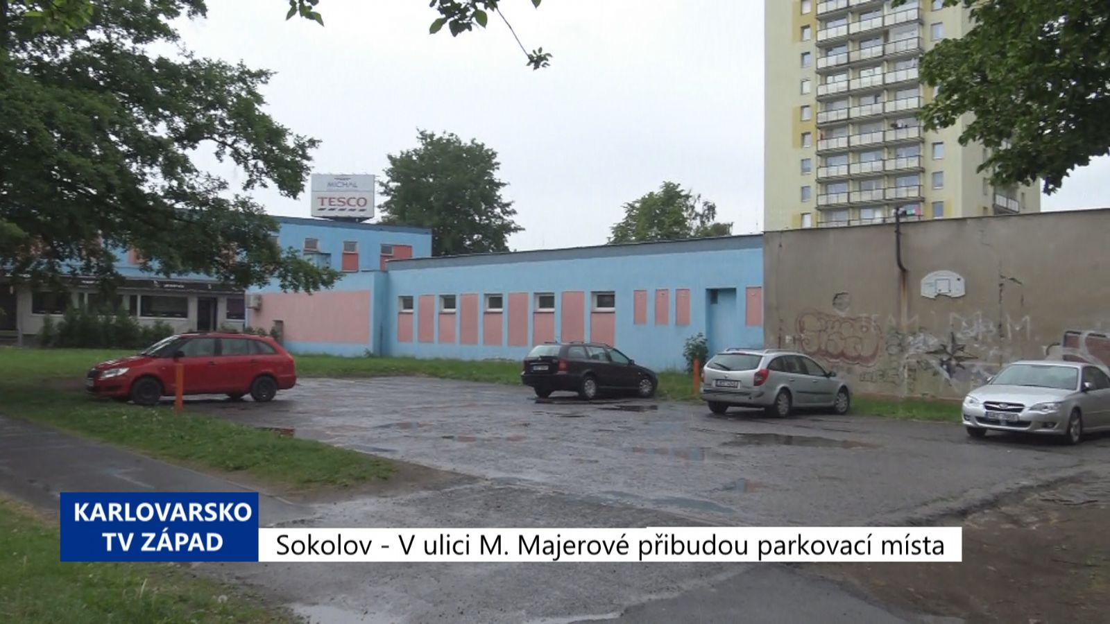 Sokolov: V ulici Marie Majerové přibudou parkovací místa (TV Západ)