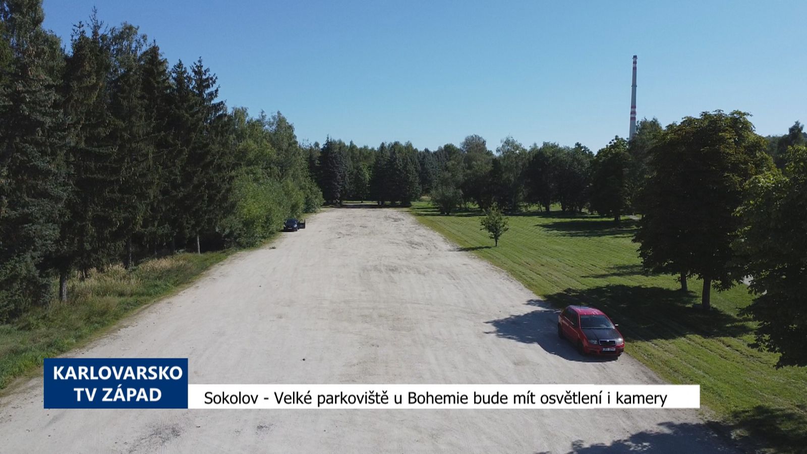 Sokolov: Velké parkoviště u Bohemie bude mít osvětlení i kamery (TV Západ)
