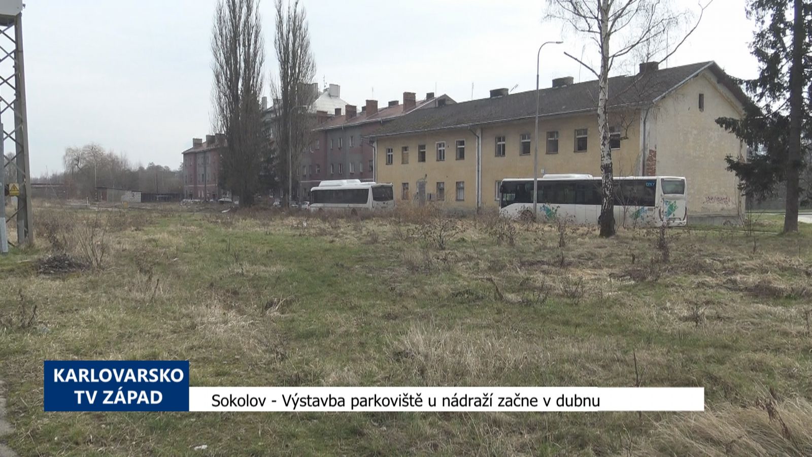 Sokolov: Výstavba parkoviště u nádraží začne v dubnu (TV Západ)