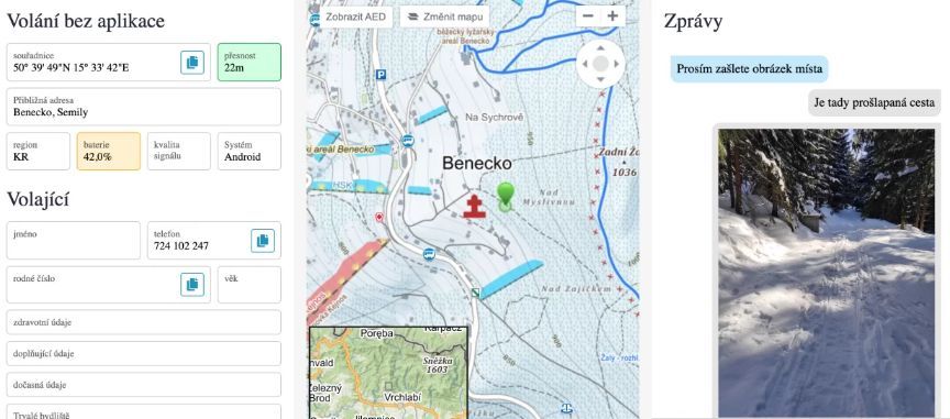 Aplikace Záchranka má nové funkce pro Horskou službu