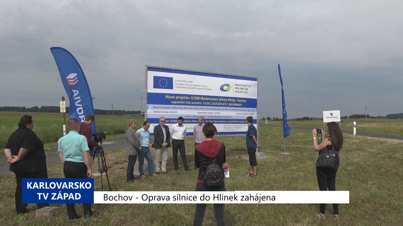 Bochov: Oprava silnice do Hlinek zahájena (TV Západ)