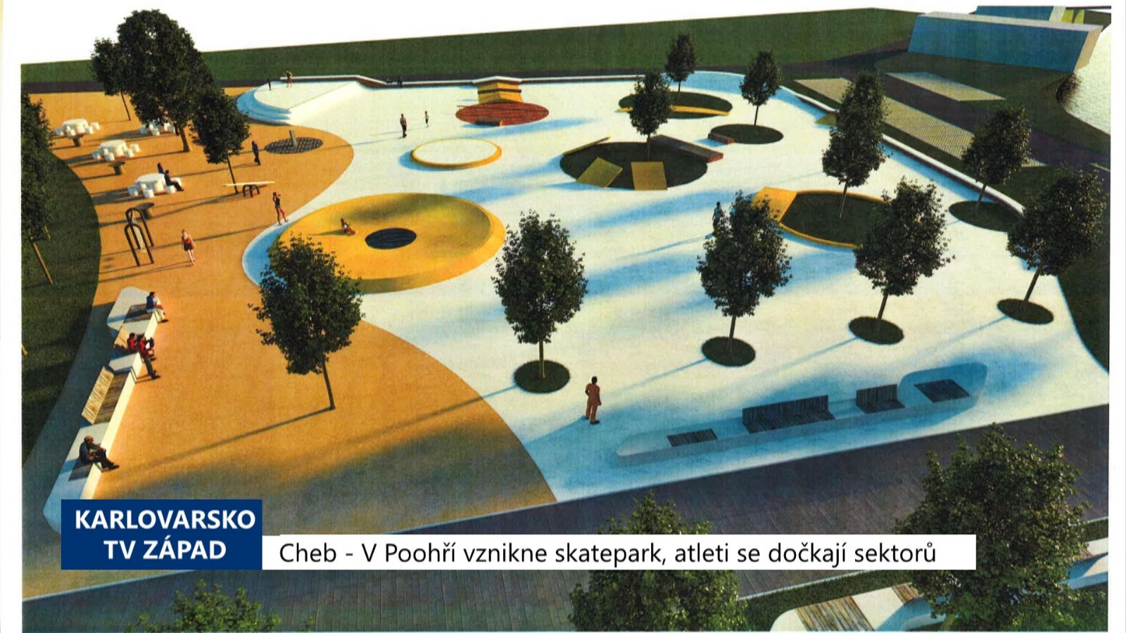 Cheb: V Poohří vznikne skatepark, atleti se dočkají sektorů (TV Západ)