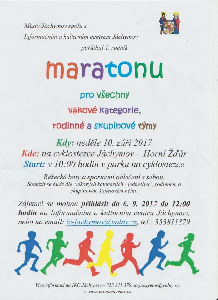 Jáchymov: Město pořádá maraton pro všechny