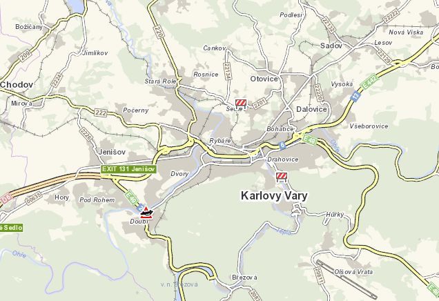 Karlovy Vary, Doubí: Pozor! Nehoda. Na místo jede PČR