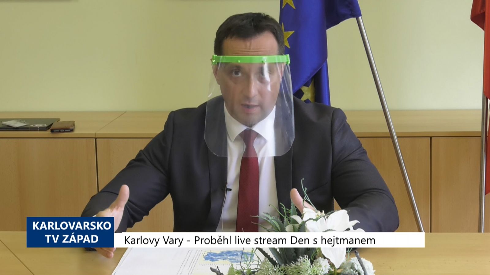 Karlovy Vary: Proběhl live stream Den s hejtmanem (TV Západ)	