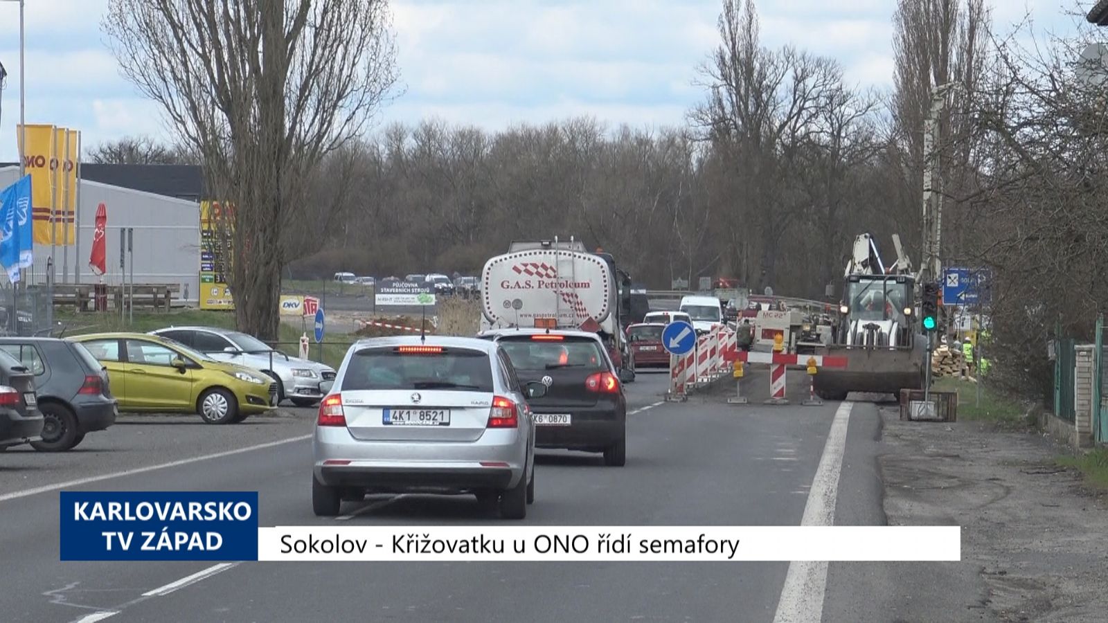 Sokolov: Křižovatku u ONO řídí semafory (TV Západ)