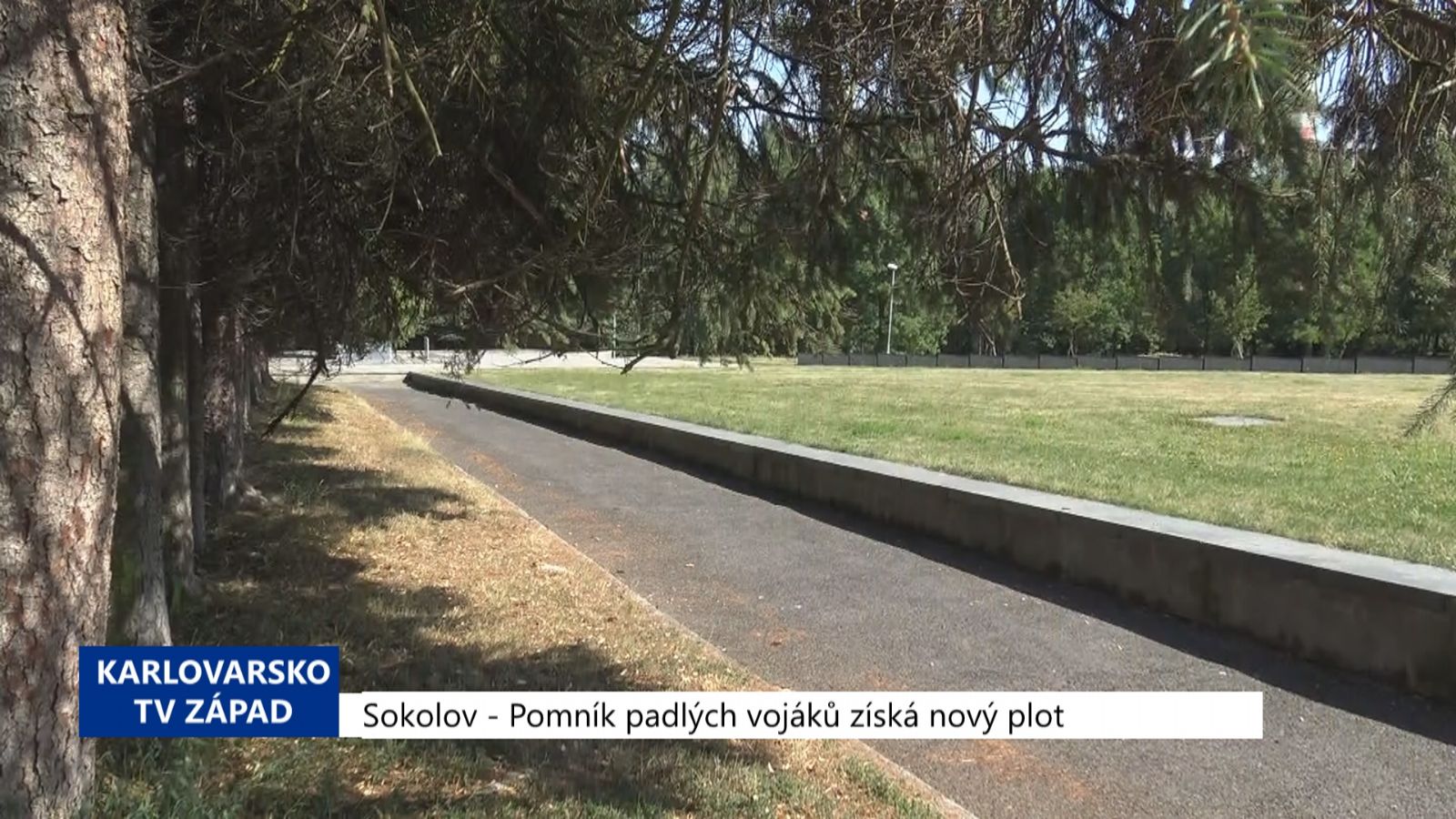 Sokolov: Pomník padlých vojáků získá nový plot (TV Západ)