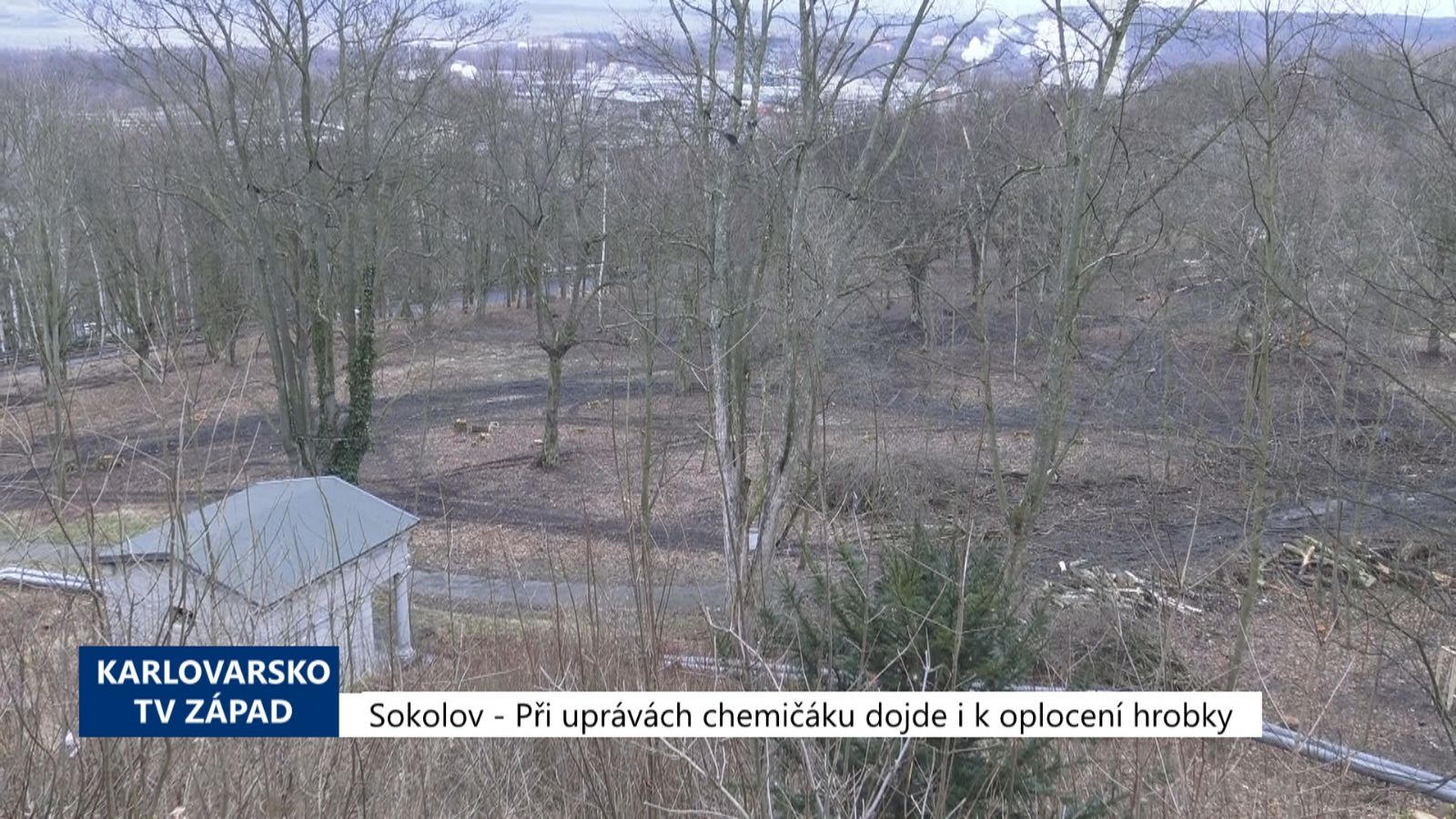 Sokolov: Při úpravách chemičáku dojde i k oplocení hrobky (TV Západ)