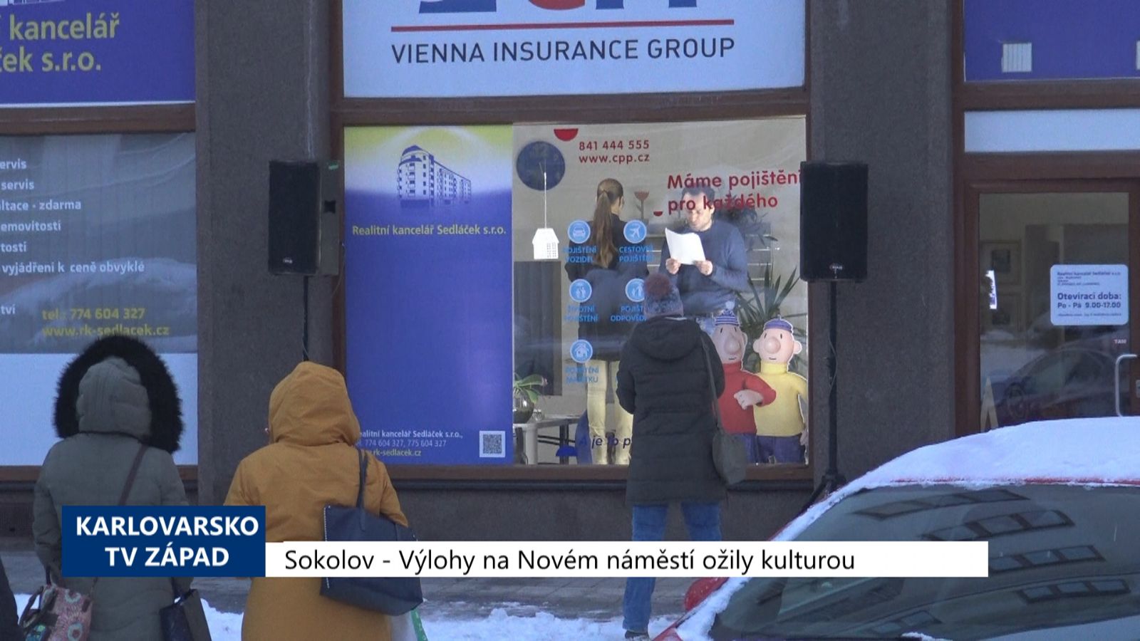 Sokolov: Výlohy na Novém náměstí ožily kulturou (TV Západ)