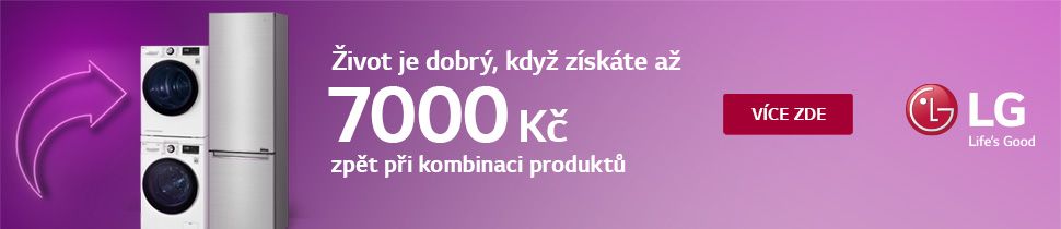 ElektroEfekt.cz vám nabízí až 7000 Kč zpět při zakoupení kombinace produktů LG